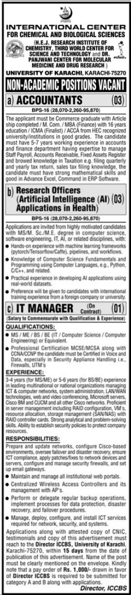 University Of Karachi Uok Jobs 2024 2024 Job Advertisement Pakistan