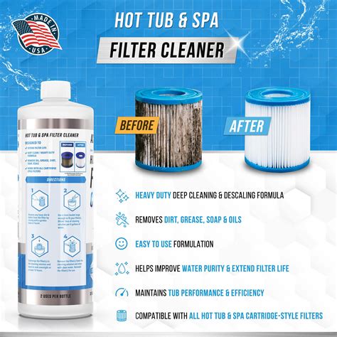 ACTIVE Hot Tub Filter Cleaner Best Spa Cleaning Solution