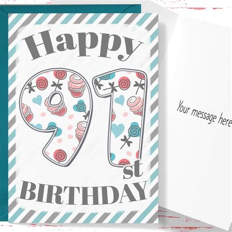 91 Year Old Birthday Card - Etsy