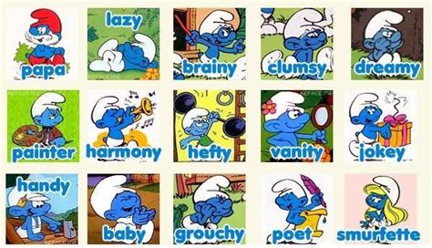 Smurfs Characters Names