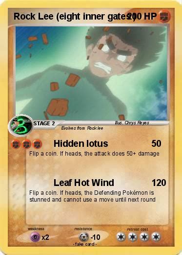 Pokémon Rock Lee eight inner gates - Hidden lotus - My Pokemon Card