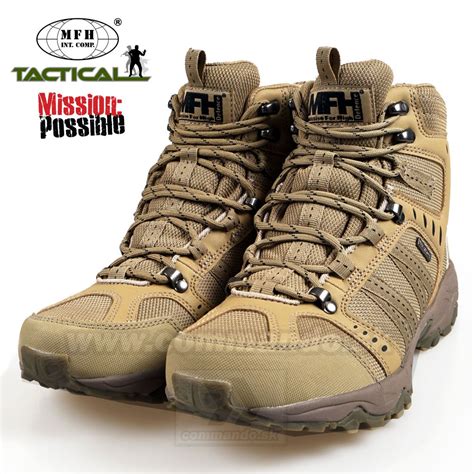 Combat Tactical Boots Mfh Coyote Tan Obuv Commandosk