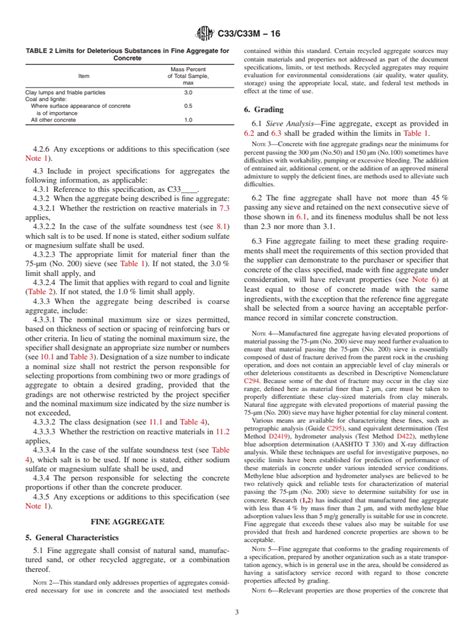 Astm C C M Standard Specification For Concrete Aggregates