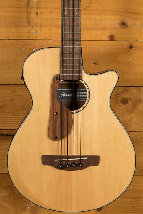 Ibanez Acoustic Basses Aegb30e Natural High Gloss Reverb