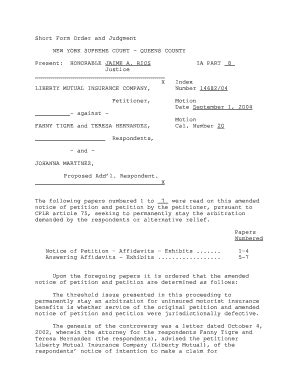 Proposed Judgment New York Fill And Sign Printable Template Online