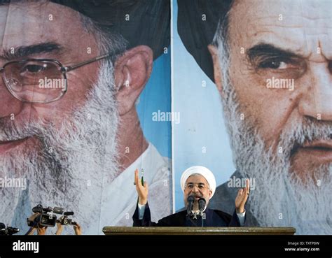 Irans President Hassan Rouhani Delivers A Speech During The Death