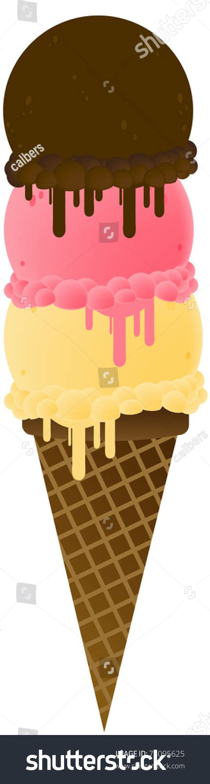 Ice Cream Cone Scoop Clip Art