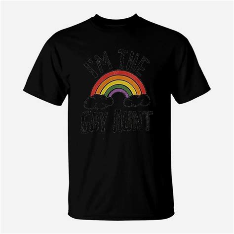 I Am The Gay Aunt Cool Pride Lgbt Rainbow T Shirt Seseable
