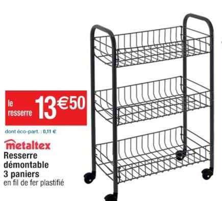 Promo Metaltex Reserre D Montable Paniers Chez Cora Icatalogue Fr