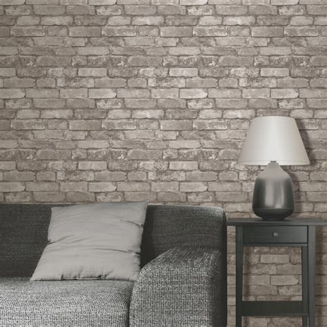 Rustic Brick by Albany - Brown - Wallpaper : Wallpaper Direct