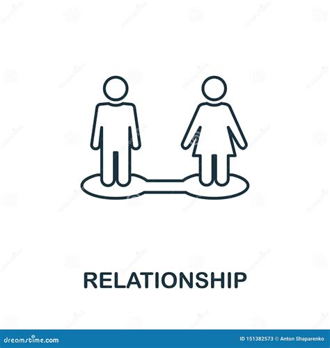 Relationship Vector Icon Symbol In Outline Style Creative Sign From