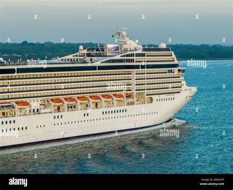 Aerial View Of MSC Poesia Cruise Ship Owned And Operated By MSC Cruises