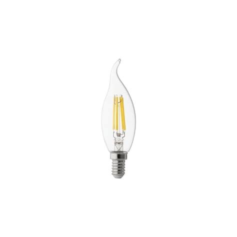 Lampada A Led 4W Colpo Di Vento Trasparente E14