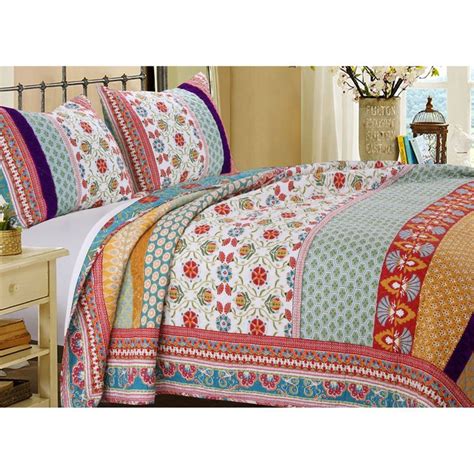 Global Trends Tori Reversible Cotton Quilt Set 2 Piece Twinxl