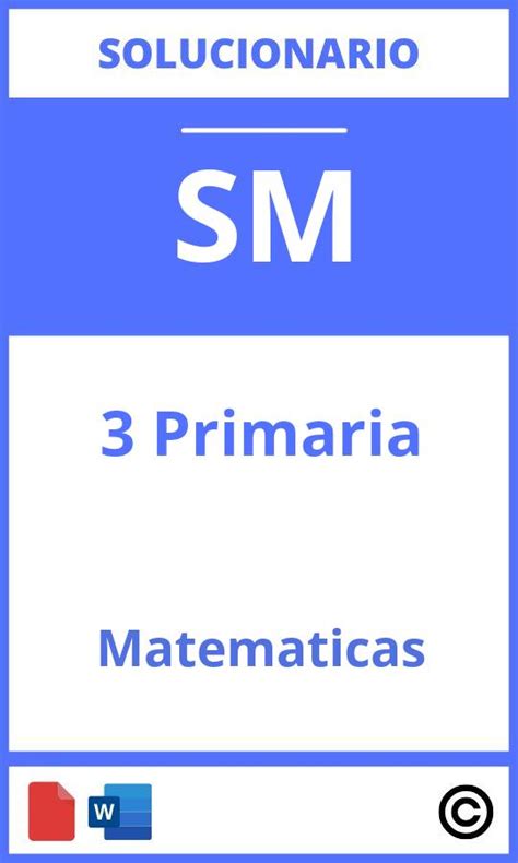 Solucionario Matematicas 3 Primaria Sm Savia PDF