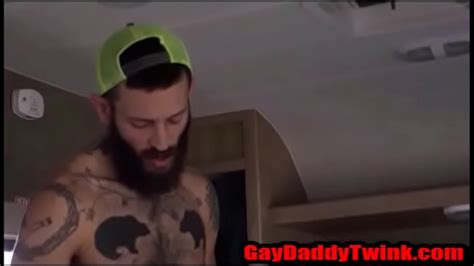 Bearded Rough Trailer Trash Bareback Fucks A Blonde Twink