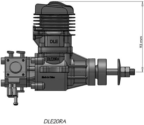 DLE Engines DLE 20 RA Benzin Motor mit Heckauslass "Original"