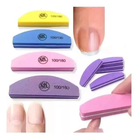 3 Mini Lima Sponge 100 180 Uñas Esculpidas Manicuria Luna Mercadolibre