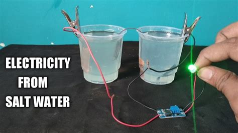 Salt Water Battery Making Electricity With Water Generate Electricity