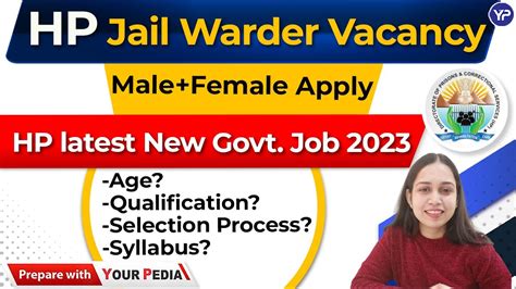 HP Jail Warders Recruitment 2023 Male Female Latest Govt Jobs 2023