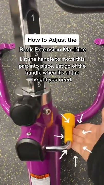 How To Adjust The Planet Fitness Back Extension Machine Youtube