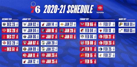 Sixers Home Schedule 2021 20 Printable - Printable Schedule