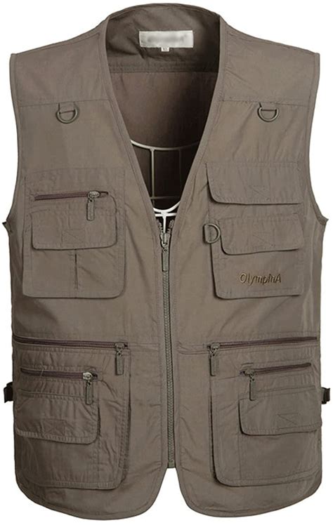 Yimoon Mens Travel Safari Vest Summer Outdoor Pockets Photo Utility