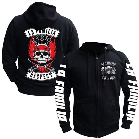 Kapuzen Sweatjacke Hooded La Familia FCK RESPECT Criminal Fuck No Mercy Gangs EBay