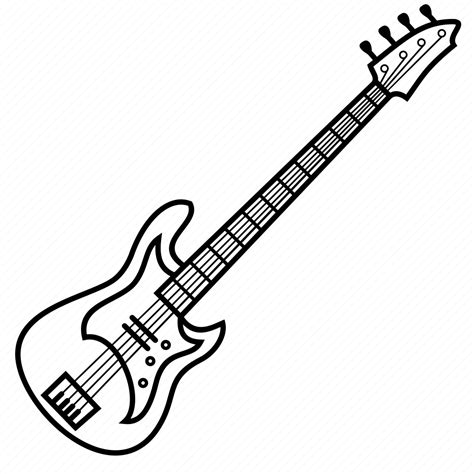 Bass Electric Guitar Instrument Musical Icon Download On Iconfinder