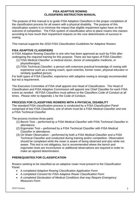 PDF FISA ADAPTIVE ROWING CLASSIFICATION Active Functional Range