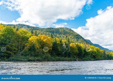 Beautiful Fall Color of Jacques-Cartier National Park Stock Photo ...