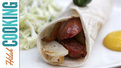 Smoked Sausage Wrap - Hilah Cooking