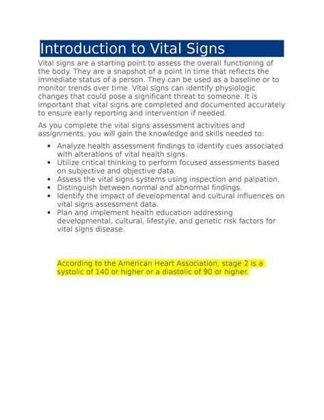 Introduction To Vital Signs NR 302 WEEK 4 Edapt Introduction To Vital