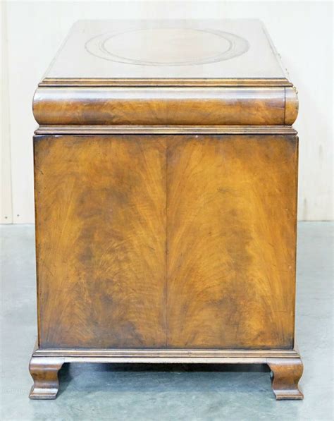 Circa Burr Walnut Twin Pedestal Partner Desk Antiques Atlas