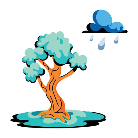 Trendy Rainy Weather 26287137 Vector Art at Vecteezy