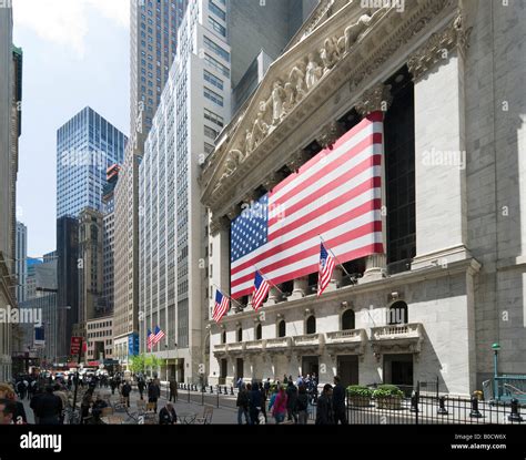 Bolsa De Valores De Nueva York Wall Street El Distrito Financiero De