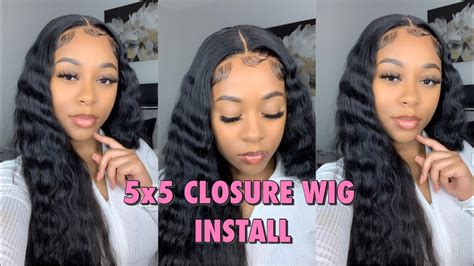 Detailed 5x5 Closure Wig Install With Crimps Asteria Hair Youtube