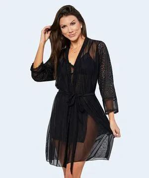 Robe Manga Longa Sensual Guipier NAYANE Robe Manga Longa Sensual Guipier NAYANE LINGERIE