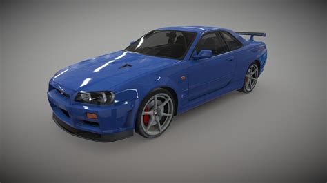 Nissan Skyline R34 Buy Royalty Free 3d Model By Thegreen3d Cd92ddc