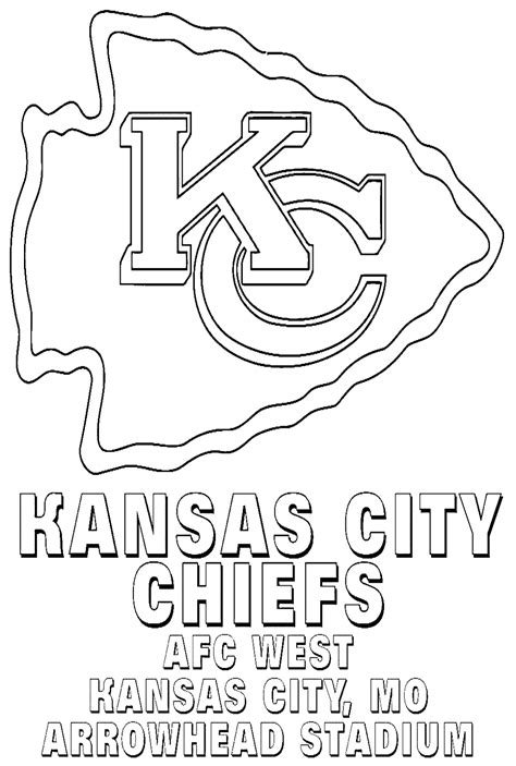 Logo Kansas City Chiefs Coloring Page Free Printable Coloring Pages