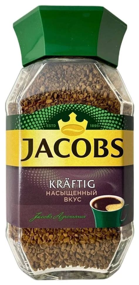 Купить Кофе растворимый Jacobs Kraftig, 200 г стеклянная банка (Якобс ...