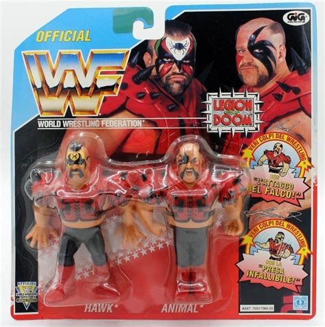 NEW on Card Road Warriors/Legion of Doom Hasbro Toy Wrestling Figures 1992 Series 4 LOD Tag Team ...