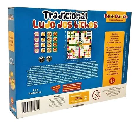 Tradicional Ludo Dos Bichos Gigante Brinquedo EducativoBrinquedos