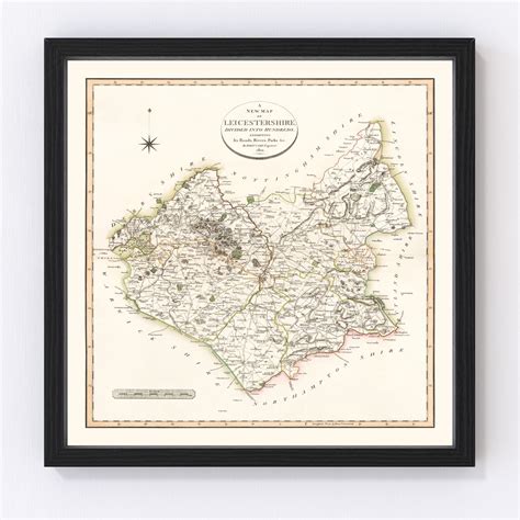 Vintage Map of Lancashire County England, 1806 by Ted's Vintage Art
