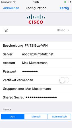 Ipsec Vpn Zur Fritz Box Am Iphone Oder Ipad Einrichten Avm Deutschland