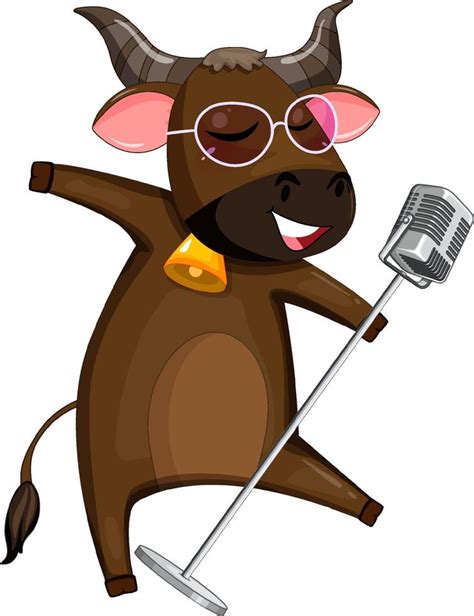 Brown cow cartoon character 19863693 Vector Art at Vecteezy