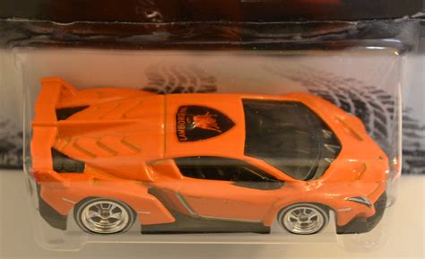 Hot Wheels Compatible Lamborghini Veneno Orange 04 Of 25 Custom Made With Real Rider Rubber