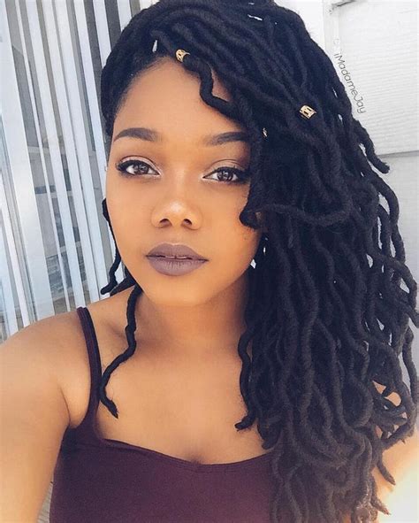 40 Fabulous Funky Ways To Pull Off Faux Locs Faux Locs Hairstyles Marley Hair Braided Hairstyles