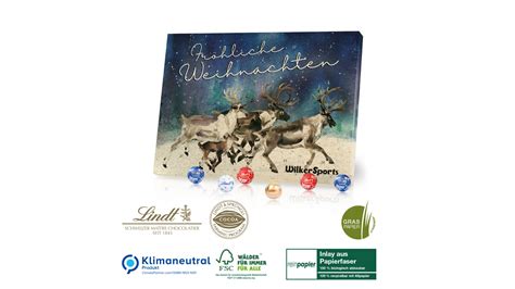 Adventskalender Aus Graspapier Mit Lindt Schokolade Gourmet Edition