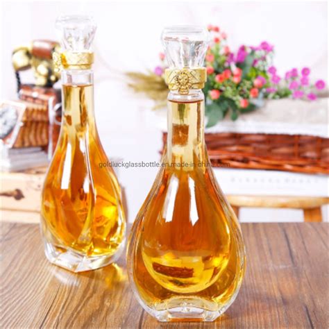 Wow 500ml Unique Super Flint Empty Liquor Glass Bottle Of Customized